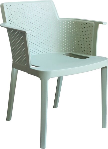 VivaGarden Sedia per Esterni Impilabile in Polipropilene Dimensioni 60x58x76,5 cm colore Verde Menta - Christo