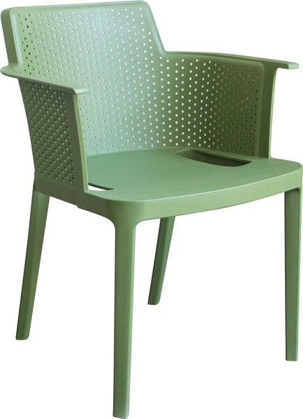 VivaGarden Sedia per Esterni Impilabile in Polipropilene Dimensioni 60x58x76,5 cm colore Verde - Christo
