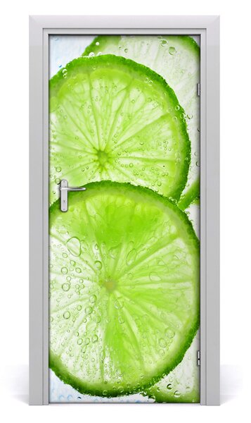 Adesivo per porta interna Lime sott'acqua 75x205 cm