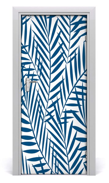 Adesivo per porta interna Foglie tropicali 75x205 cm