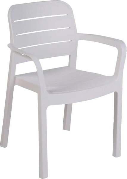 KETER Sedia per Esterni Impilabile in Resina Dimensioni 58x53x83 cm colore Bianco - Tisara