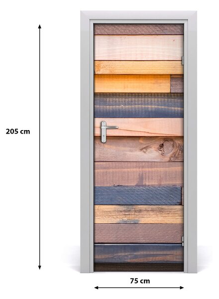 Adesivo per porta Muro di legno 75x205 cm