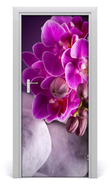 Sticker porta Orchidea rosa 75x205 cm