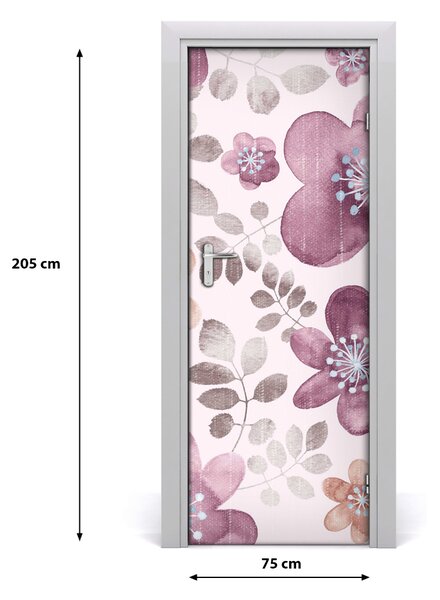 Adesivo per porta Pattern floreale 75x205 cm