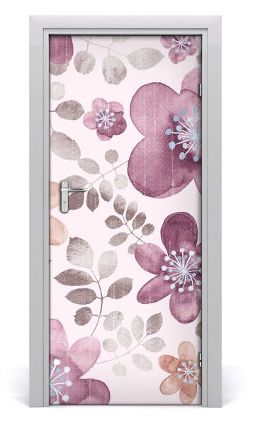 Adesivo per porta Pattern floreale 75x205 cm