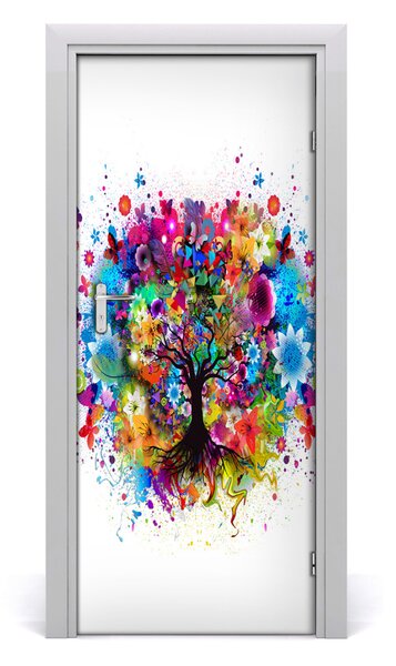Adesivo per porta Albero astratto 75x205 cm