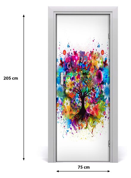 Adesivo per porta Albero astratto 75x205 cm