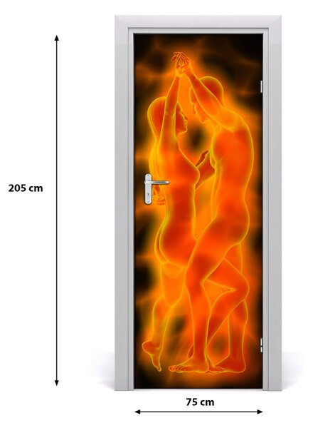 Adesivo per porta Coppia di balli 75x205 cm