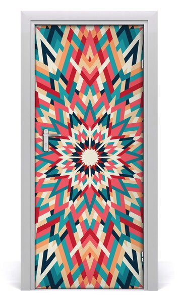 Adesivo per porta Caleidoscopio 75x205 cm