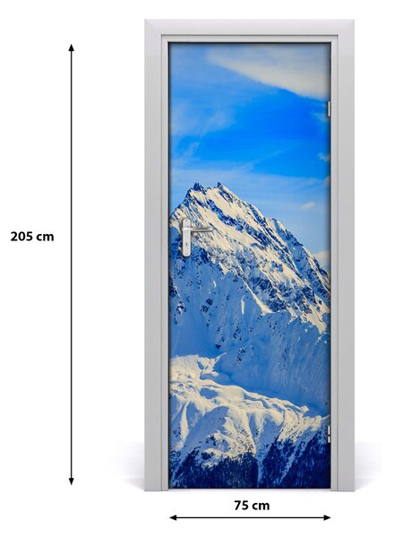 Poster adesivo per porta Paesaggi delle montagne in inverno 75x205 cm