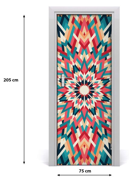 Adesivo per porta Caleidoscopio 75x205 cm