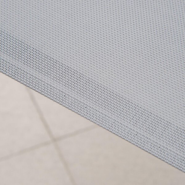 VivaGarden Sedia per Esterni Impilabile Set 4 Sedie da Giardino in Metallo/Tessuto Dimensioni 54x75,5x95 cm colore Grigio