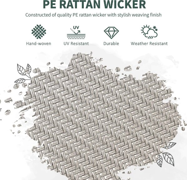 VivaGarden Sedia per Esterni Impilabile Set 4 Sedie da Giardino in Rattan PE Dimensioni 52x70x85 cm colore Grigio