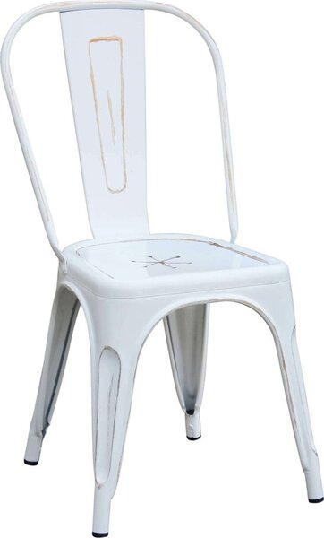 VivaGarden Sedia per Esterni in Acciaio Dimensioni 35x45x85 cm colore Bianco - Mitchell