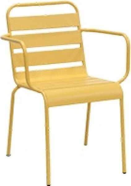GDLC Sedia per Esterni in Acciaio Dimensioni 52x56x82 cm colore Giallo - Fly Colors