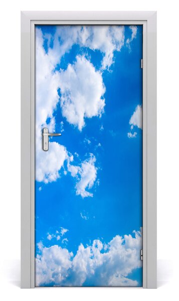 Adesivo per porta interna Nuvole nel cielo 75x205 cm