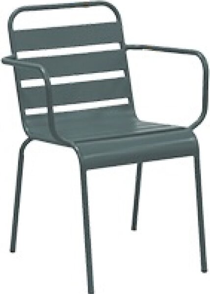 GDLC Sedia per Esterni in Acciaio Dimensioni 52x56x82 cm colore Grigio - Fly Colors