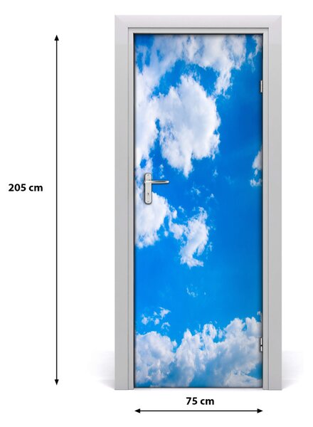 Adesivo per porta interna Nuvole nel cielo 75x205 cm