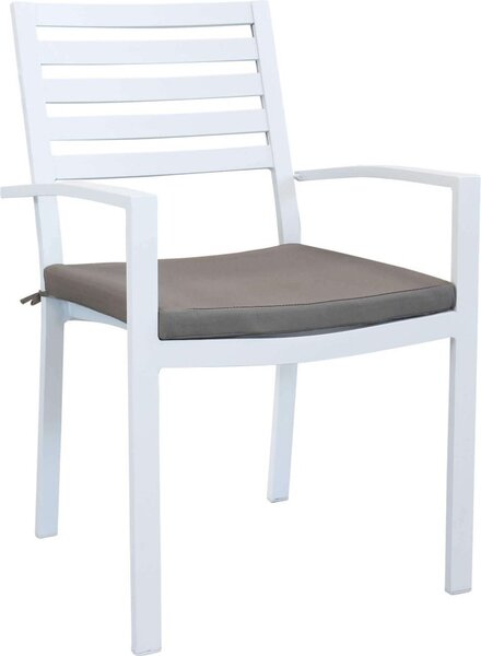 VivaGarden Sedia per Esterni in Alluminio Dimensioni 46x62x84 cm colore Bianco - Imperia