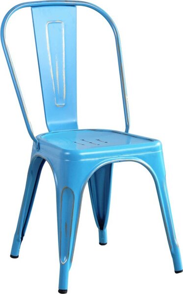 VivaGarden Sedia per Esterni in Acciaio Dimensioni 35x45x85 cm colore Blu - Mitchell