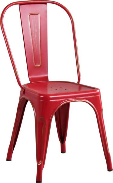 VivaGarden Sedia per Esterni in Acciaio Dimensioni 35x45x85 cm colore Rosso - Mitchell