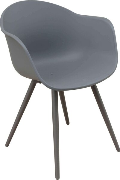 VivaGarden Sedia per Esterni in Alluminio/Plastica Dimensioni 61x61x80 cm colore Grigio/Taupe - Elbrus