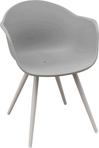 VivaGarden Sedia per Esterni in Alluminio/Plastica Dimensioni 61x61x80 cm colore Tortora - Elbrus