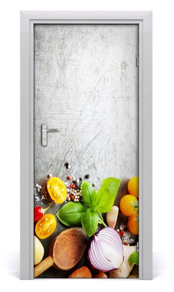 Adesivo per porta La verdura 75x205 cm