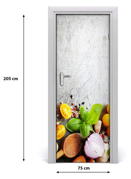 Adesivo per porta La verdura 75x205 cm