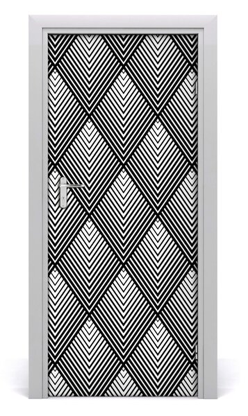 Adesivo per porta interna Sfondo geometrico 75x205 cm