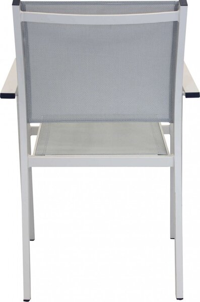 VivaGarden Sedia per Esterni in Alluminio/Textilene Dimensioni 55x58x85 cm colore Tortora - Ludwig