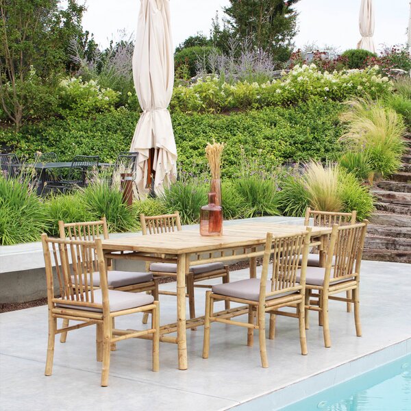 VivaGarden Sedia per Esterni in Bamboo Dimensioni 52x52x85 cm colore Marrone - Cuba