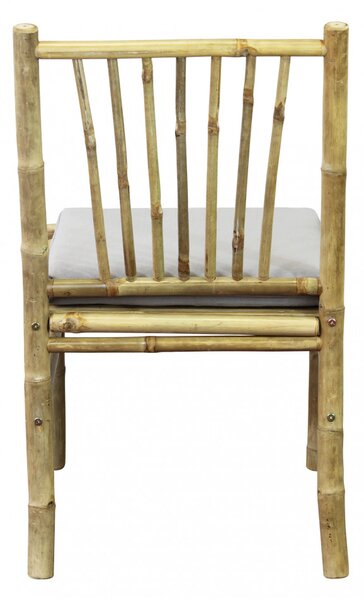 VivaGarden Sedia per Esterni in Bamboo Dimensioni 52x52x85 cm colore Marrone - Cuba