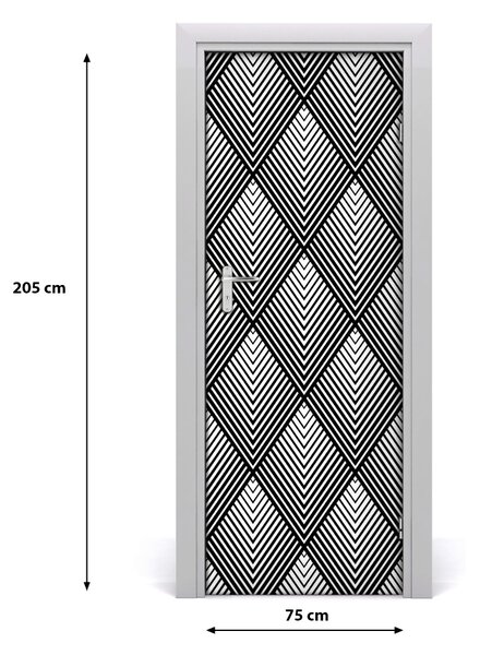 Adesivo per porta interna Sfondo geometrico 75x205 cm
