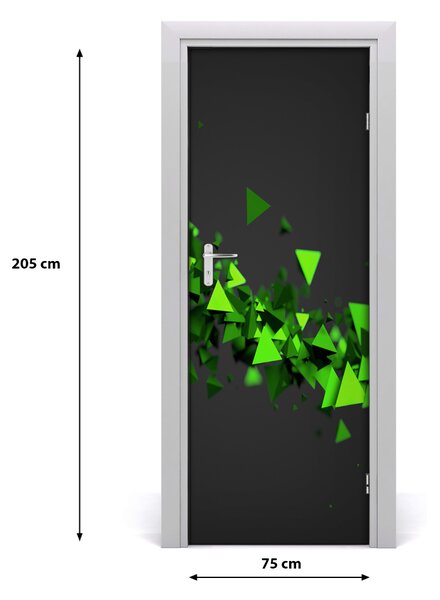 Adesivo per porta Onda geometrica 75x205 cm