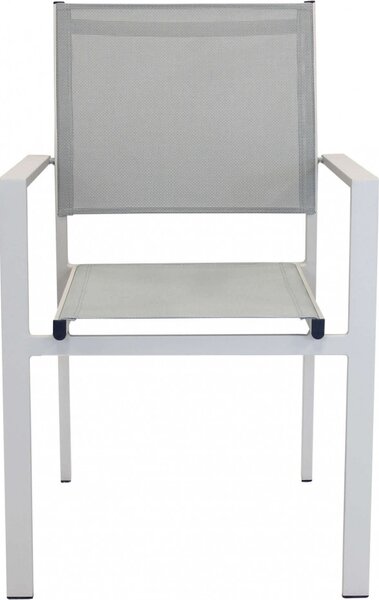 VivaGarden Sedia per Esterni in Alluminio/Textilene Dimensioni 55x58x85 cm colore Tortora - Ludwig