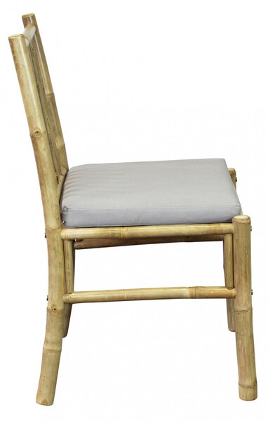 VivaGarden Sedia per Esterni in Bamboo Dimensioni 52x52x85 cm colore Marrone - Cuba