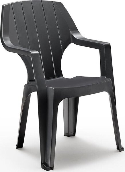 BICA Sedia per Esterni in Plastica Dimensioni 61x58x88 cm colore Antracite