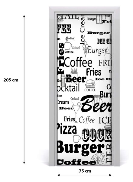 Sticker porta Menu nel ristorante 75x205 cm