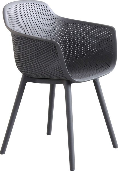 VivaGarden Sedia per Esterni in Plastica Dimensioni 49x48,5x81,5 cm colore Taupe - Vanuatu