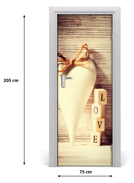 Adesivo per porta interna Amore 75x205 cm