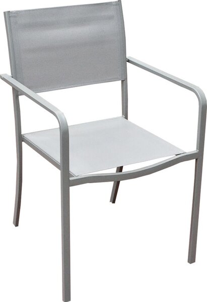 LIF Sedia per Esterni in Metallo Dimensioni 54x55,5x86 cm colore Tortora - Capalbio