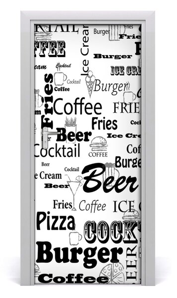 Sticker porta Menu nel ristorante 75x205 cm