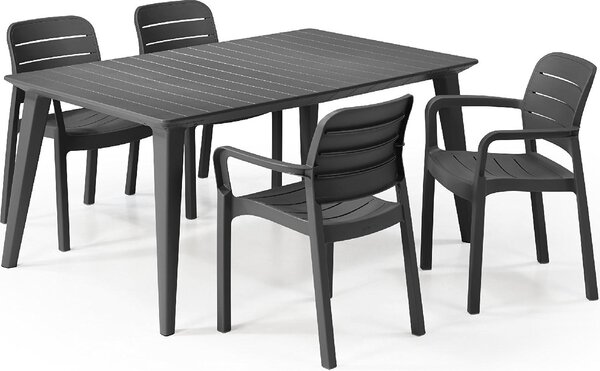 ALLIBERT Sedia per Esterni in Plastica Dimensioni 58x53x83 cm colore Grafite - Tisara