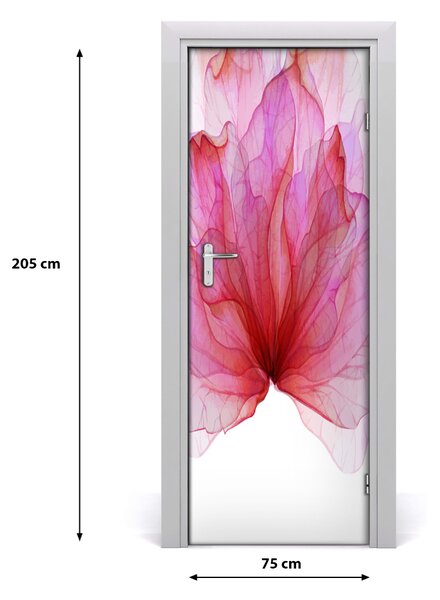 Adesivo per porta Fiore rosa 75x205 cm