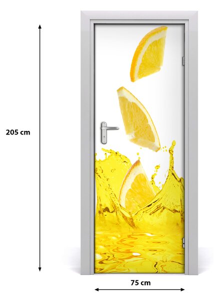 Adesivo per porta Succo di limone 75x205 cm