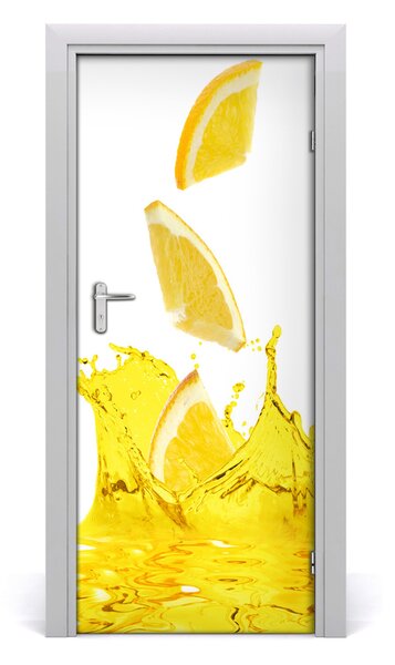 Adesivo per porta Succo di limone 75x205 cm