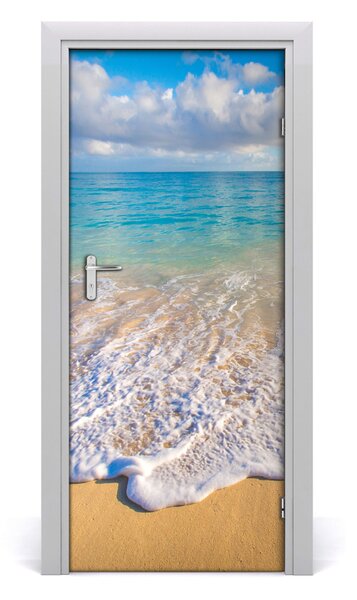 Sticker porta Spiaggia tropicale 75x205 cm