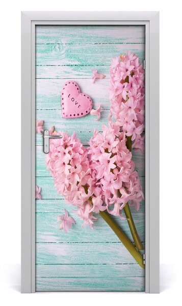 Adesivo per porta Fiori lilla 75x205 cm
