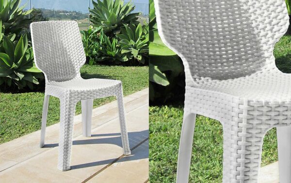 KETER Sedia per Esterni in Resina Dimensioni 54x38x82 cm colore Bianco